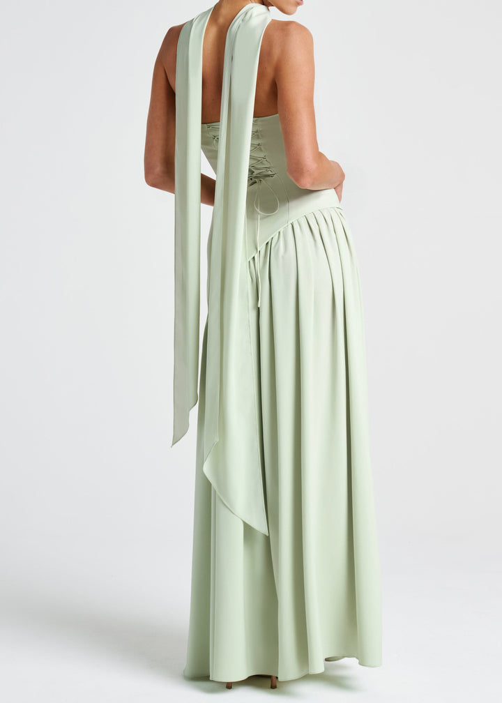 Sophia - Strapless High-Slit Dress