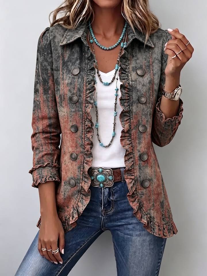 Ursula | Textured Ruffle Jacket