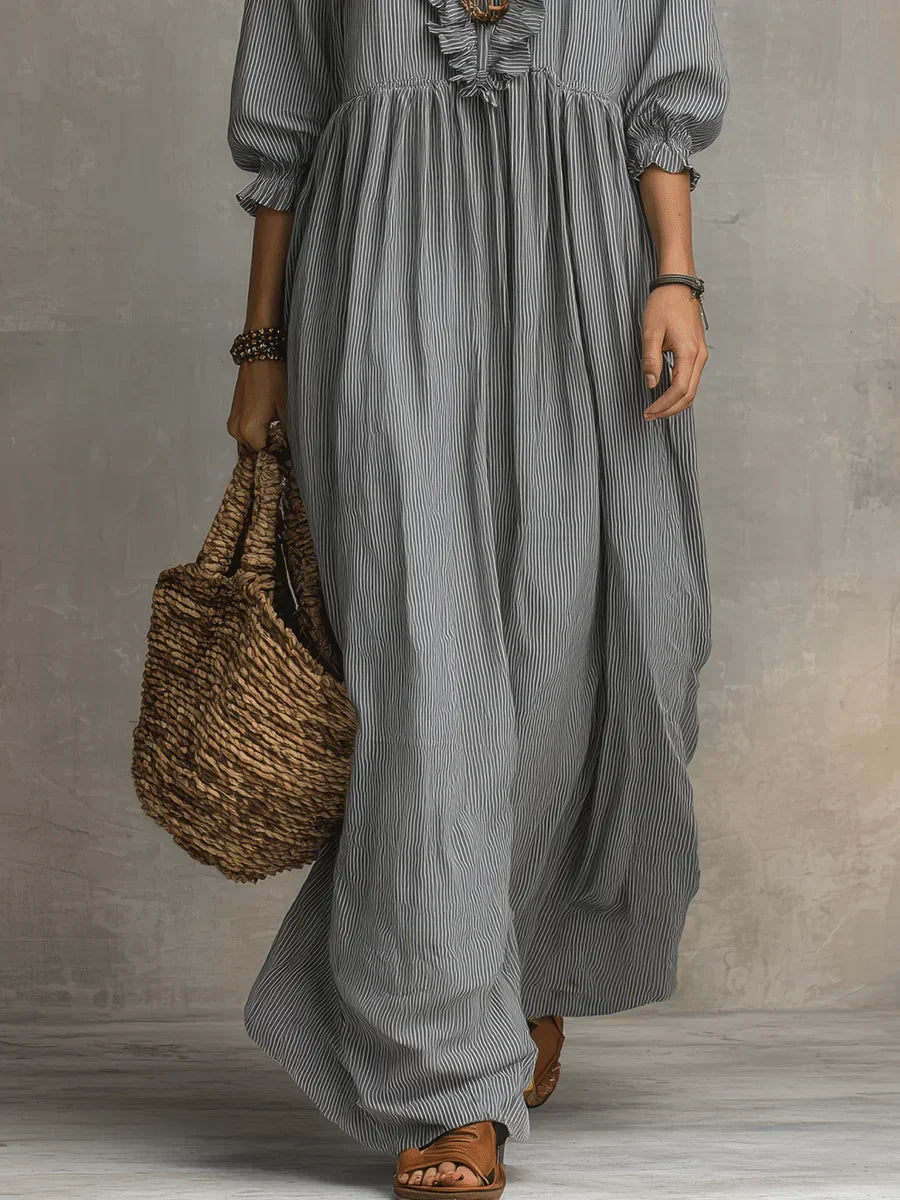 Elowen | Boho Long Sleeve Maxi Dress