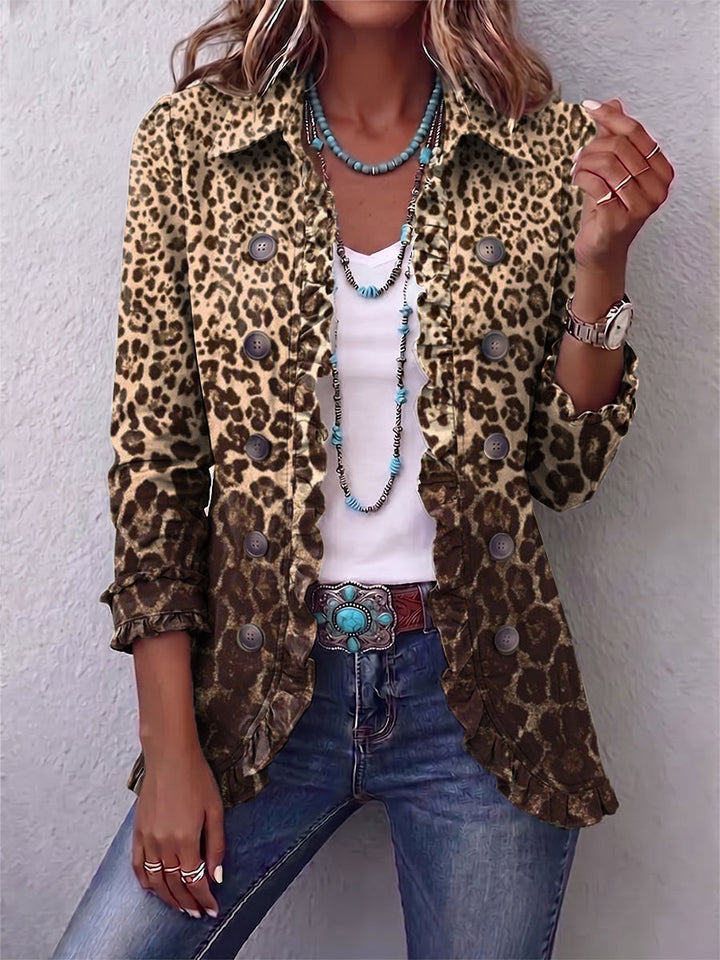 Vanessa | Leopard Ruffle Jacket