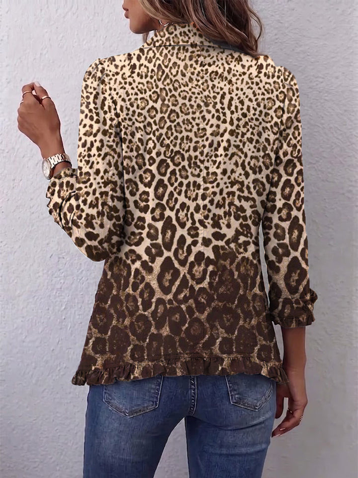 Vanessa | Leopard Ruffle Jacket